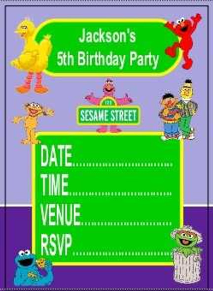 Sesame Street Invitations