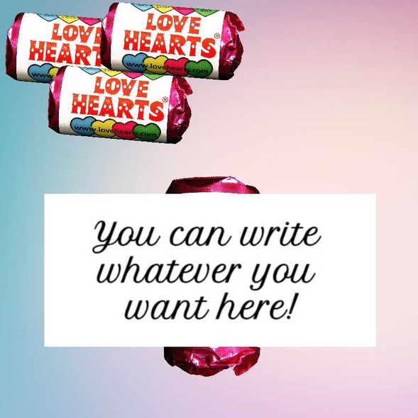 Personalised Blank Message Lovehearts (9 Pack)