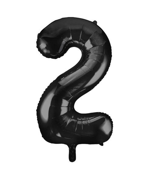 Black Number 2 Balloon