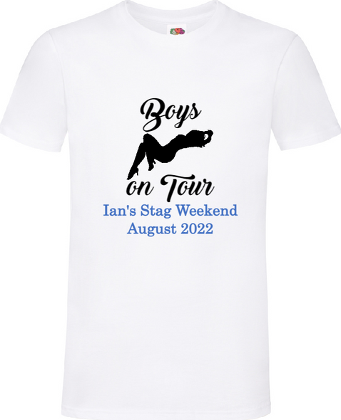 Personalised Blue Boys On Tour T-Shirt