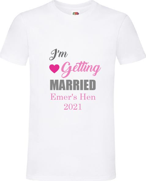 Personalised I'm Getting Married T-Shirt