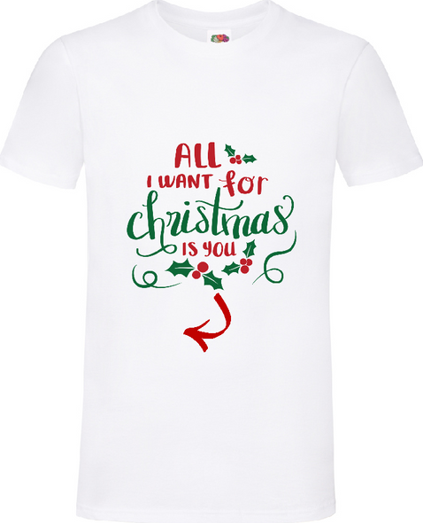 Personalised White All I Want T-Shirt