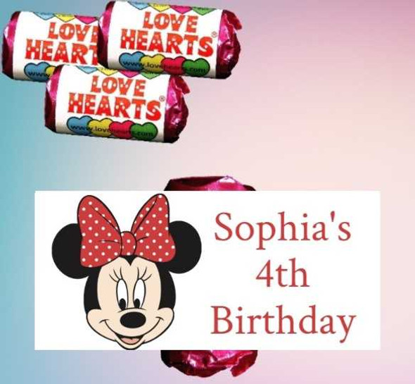 Personalised Girl Mouse Lovehearts (9 Pack)