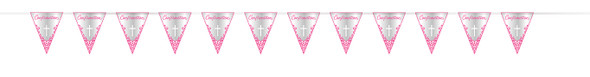 Pink Cross Confirmation Pennant Banner