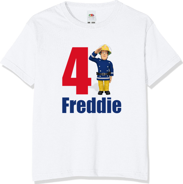 Personalised Fireman T-shirt