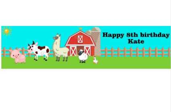 Personalised Farm Animal Banner