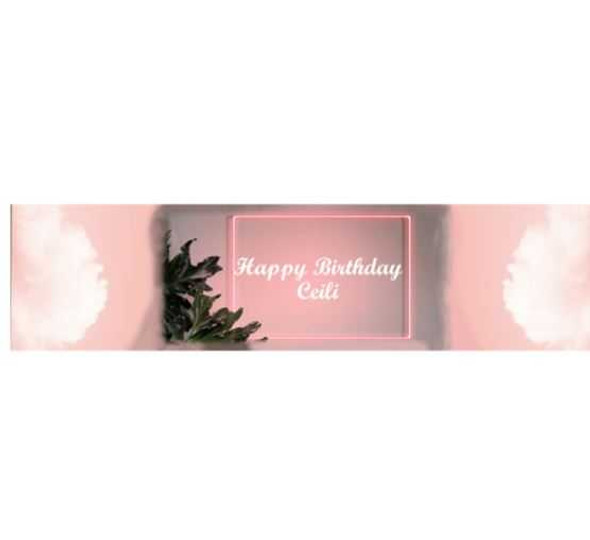 Personalised Pink Lights Banner