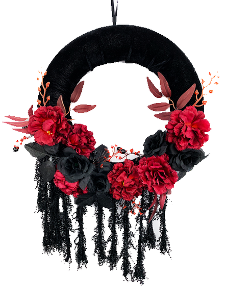 Red Halloween Wreath