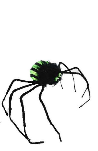 Green Striped Spider Decoration