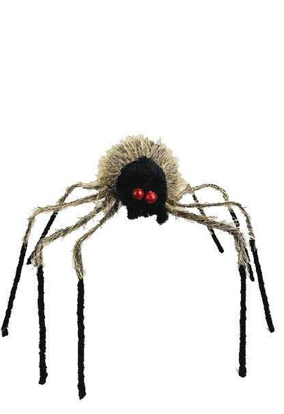 Brown Hairy Spider Decoration front