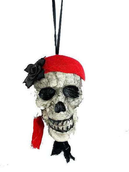 Lady Pirate Hanging Skull