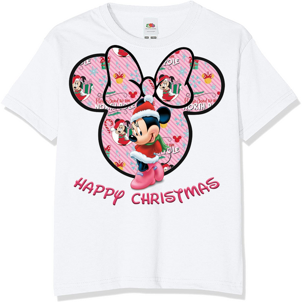Girl Mouse Christmas Kids T-Shirt