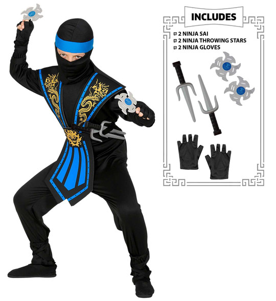 Blue Kombat Ninja Costume