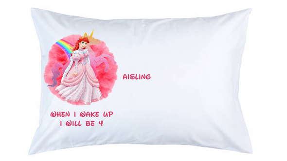 Personalised Pink Princess Pillow Case