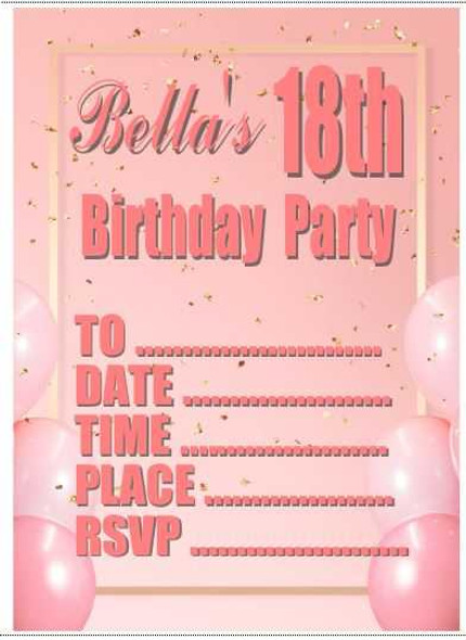 Personalised Girls Birthday Invites