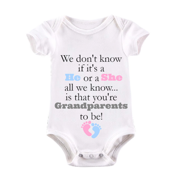 Personalised Baby Reveal Baby Vest