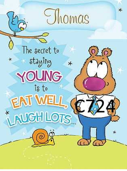 Personalised Staying Young Card