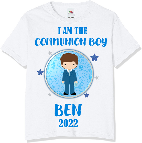 Personalised Communion Boy's T-Shirt