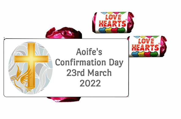 Personalised Neutral Confirmation Lovehearts (9 Pack)