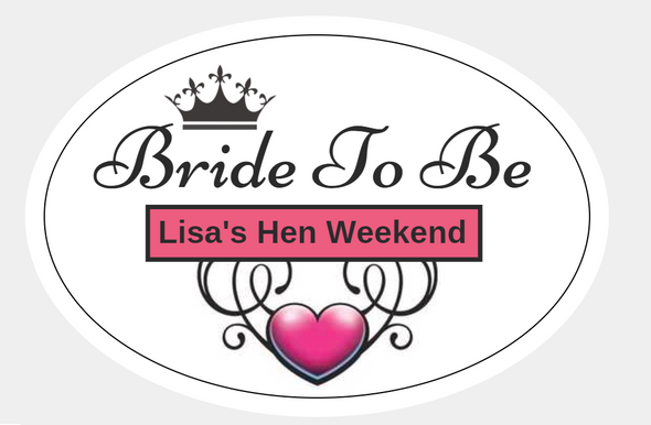 Personalised Crown Bride To Be Labels (8 Pack)