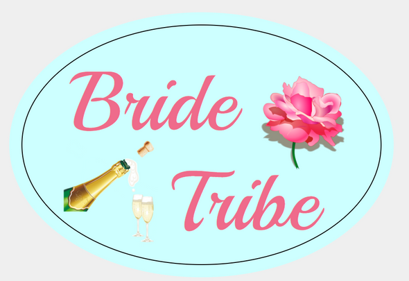 Personalised Mint Bride Tribe Labels (8 Pack)