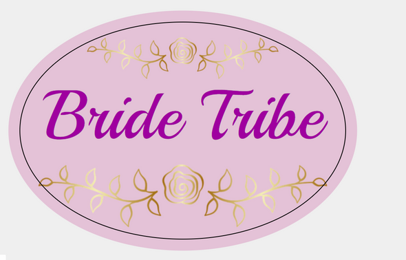 Personalised Purple Bride Tribe Labels (8 Pack)