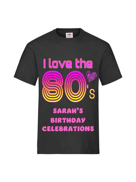 Personalised 80s Disco T-Shirt