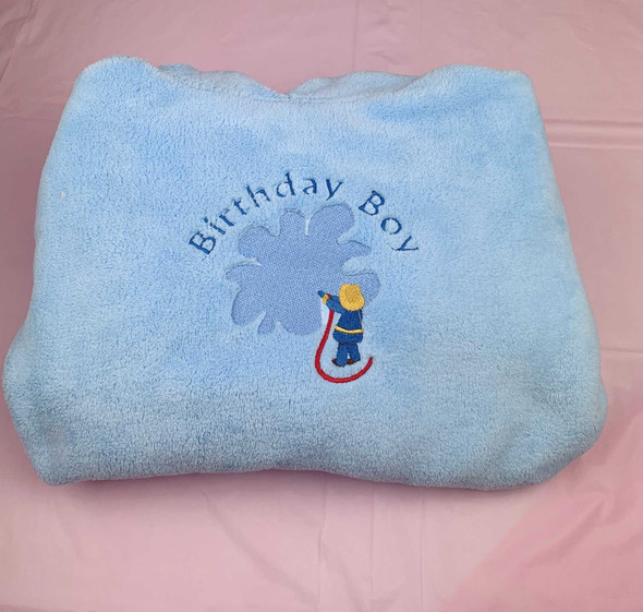 Personalised Fireman Blue Dressing Gown