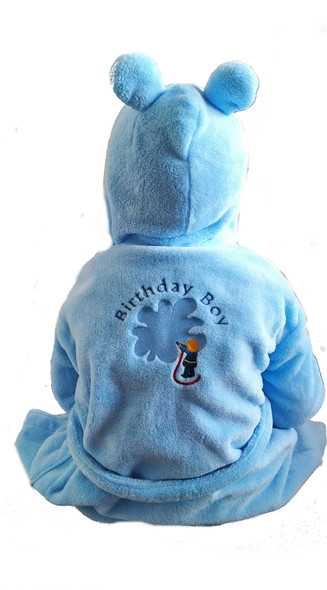 Personalised Embroidery Fireman Blue Dressing Gown