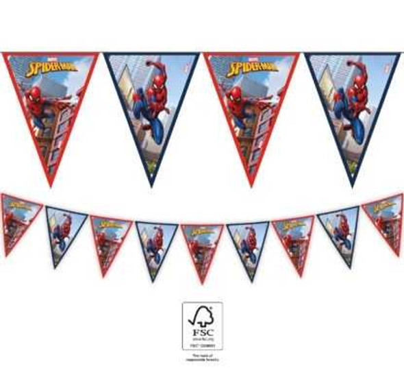 Spiderman Crime Fighter Paper Flag Banner
