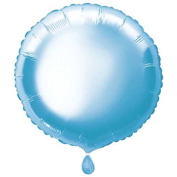 18 Inch Blue Foil Balloon (12 Pack)