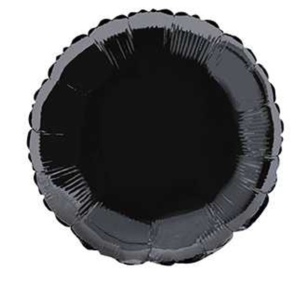 18 Inch Black Foil Balloons (12 Pack)