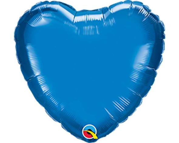 Qualatex 9" Blue Heart Foil Balloon