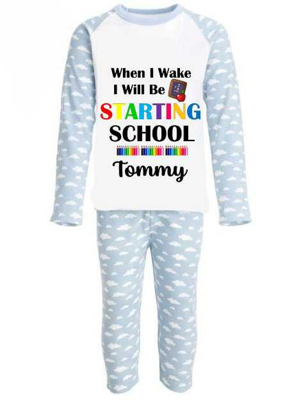 Personalised Boy's Back To School Pyjamas