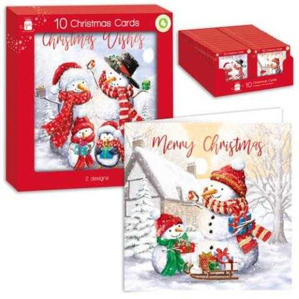 Family Snowman Christmas Cards