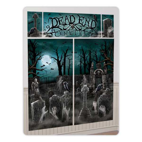 Dead End Cemetery Wall Decorating Kit