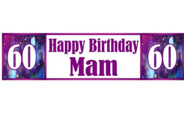 Personalised Purple Birthday Banner