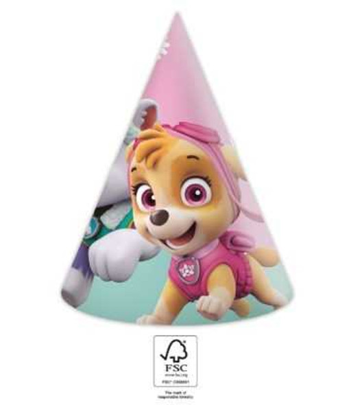 Skye Paw Patrol Party Hats (6 Pack)