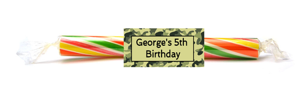 Personalised Camo Candy Rocks (6 Pack)