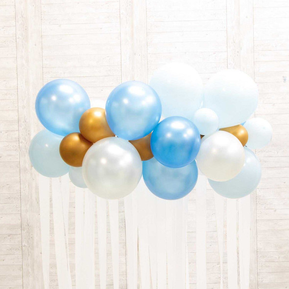 Blue Botanical Celebration Balloon Backdrop