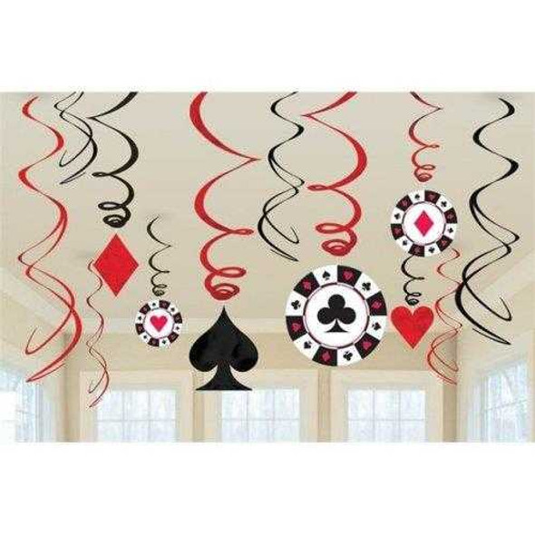 Vegas Casino Swirl Decorations