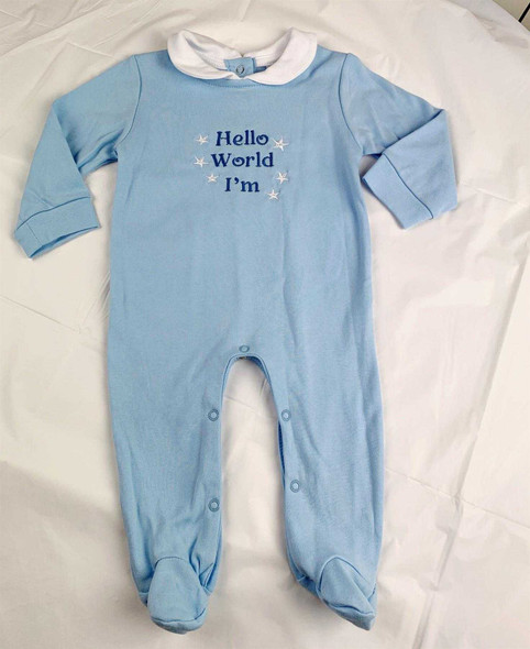 Personalised Baby Hello World Romper