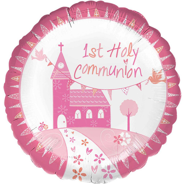 Pink Church Communion Foil Balloon