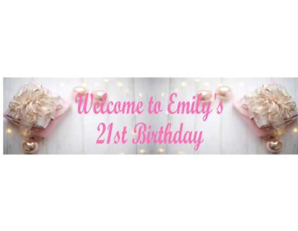 Personalised Pearls Birthday Banner