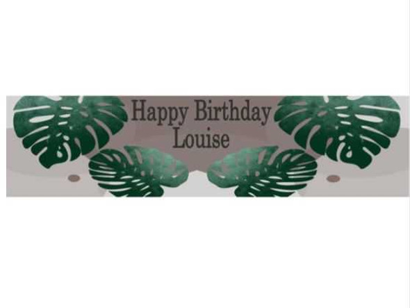 Personalised Palm Leaf Birthday Banner