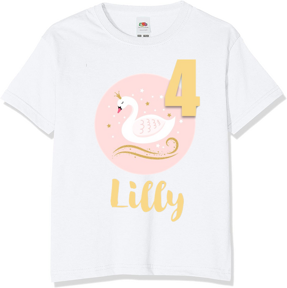 Personalised Lovely Swan T-Shirt