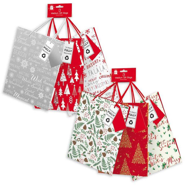 Medium Traditional Gift Bags (3 Pack)