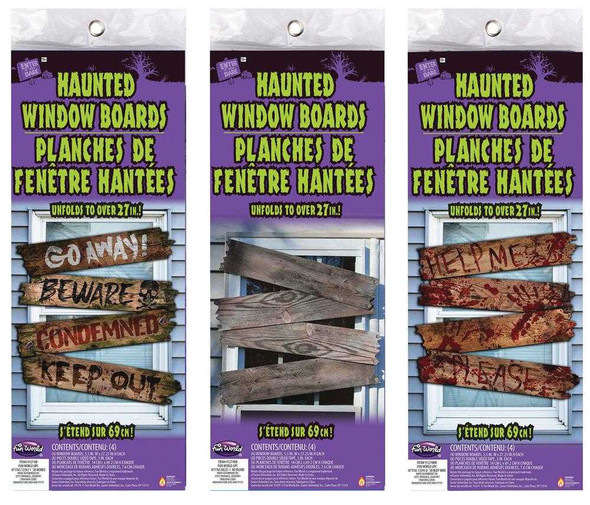 Haunted Halloween Window Boards
