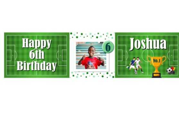Personalised Soccer Banner With Photo