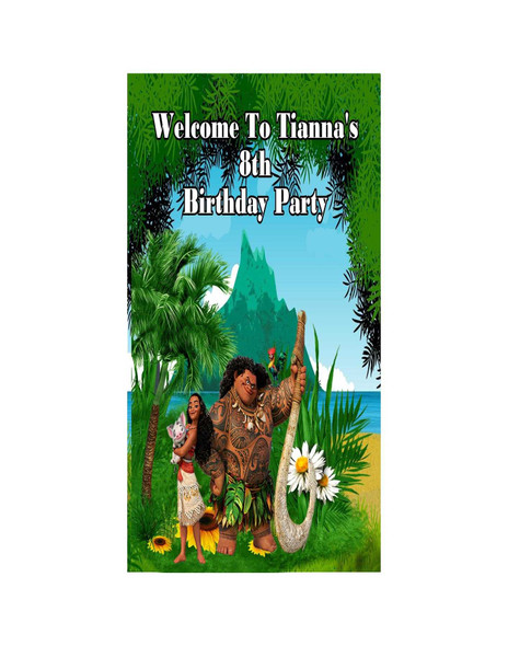 Personalised Vinyl Moana Door Banner